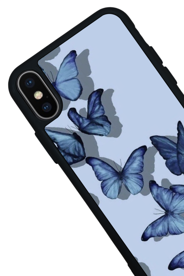 iPhone X/ XS Uyumlu Kelebek Tasarımlı Glossy Premium Kılıf