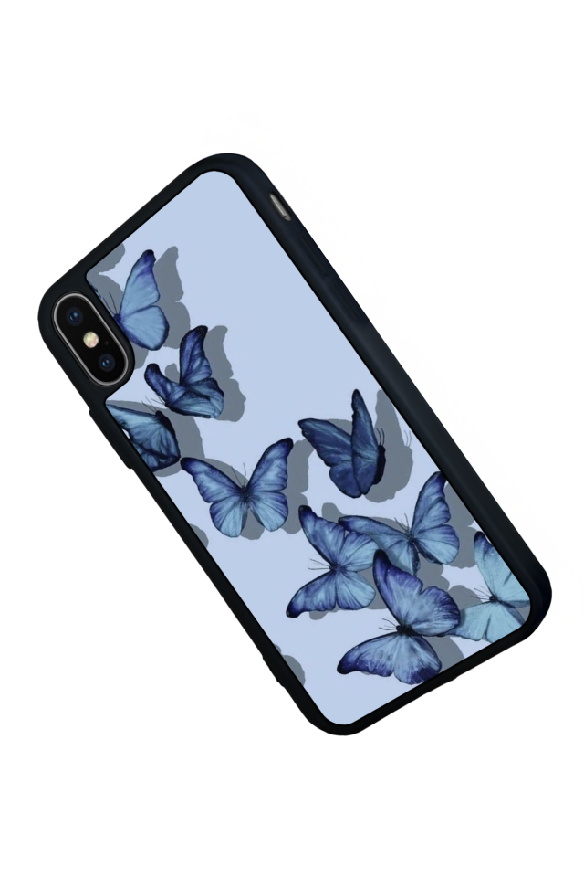 iPhone X/ XS Uyumlu Kelebek Tasarımlı Glossy Premium Kılıf