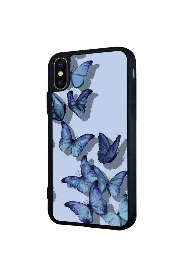 iPhone X/ XS Uyumlu Kelebek Tasarımlı Glossy Premium Kılıf