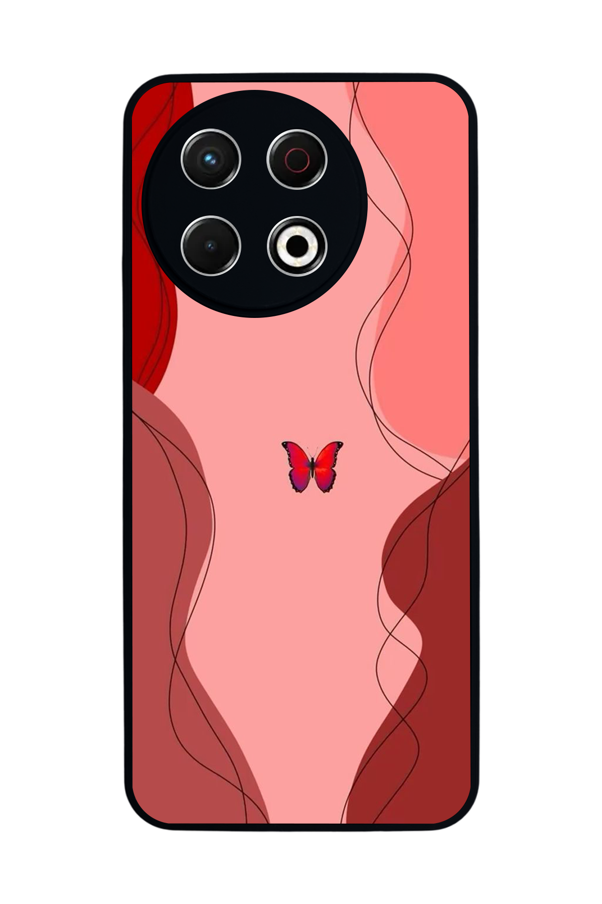 Tecno Spark 30 Pro Uyumlu Kelebek Tasarımlı Glossy Premium Kılıf