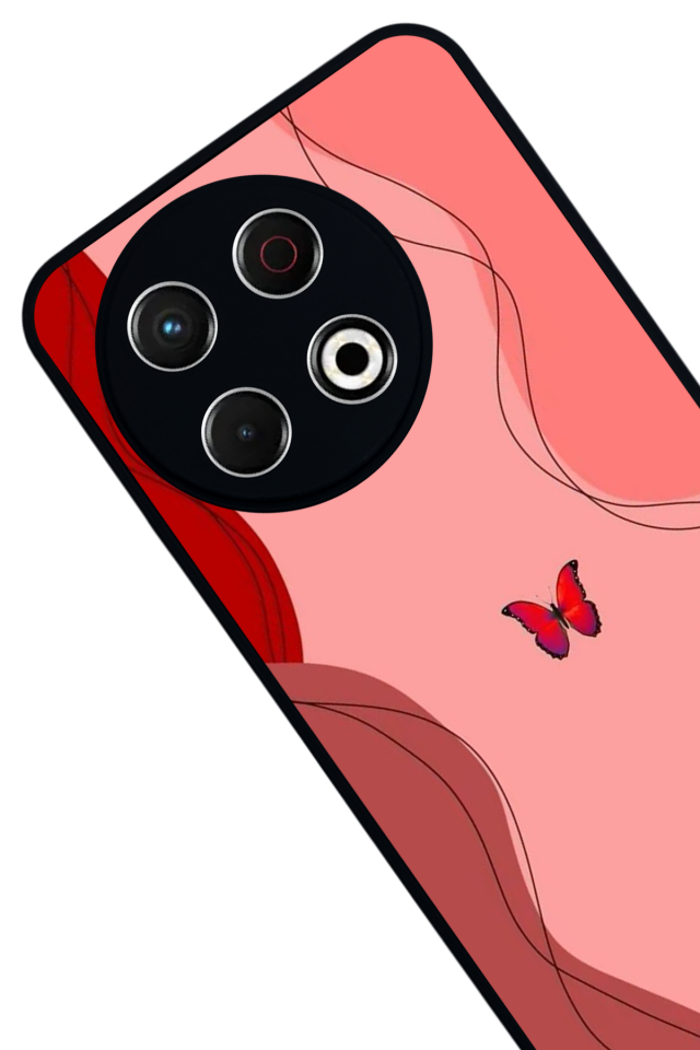 Tecno Spark 30 Pro Uyumlu Kelebek Tasarımlı Glossy Premium Kılıf