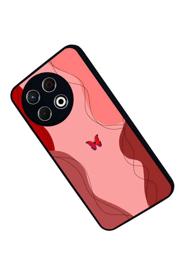 Tecno Spark 30 Pro Uyumlu Kelebek Tasarımlı Glossy Premium Kılıf