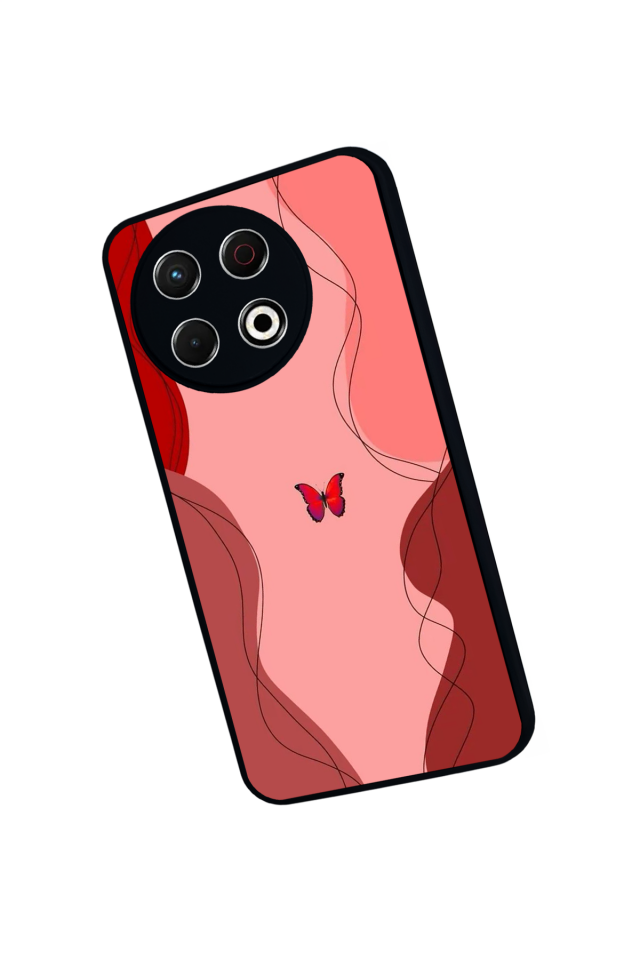 Tecno Spark 30 Pro Uyumlu Kelebek Tasarımlı Glossy Premium Kılıf