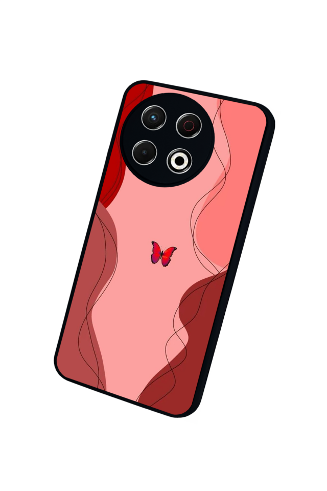 Tecno Spark 30 Pro Uyumlu Kelebek Tasarımlı Glossy Premium Kılıf