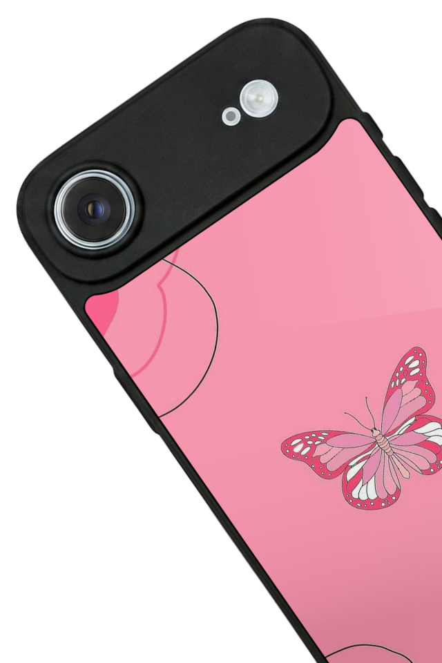 iPhone 17 Air Uyumlu Kelebek Tasarımlı Glossy Premium Kılıf
