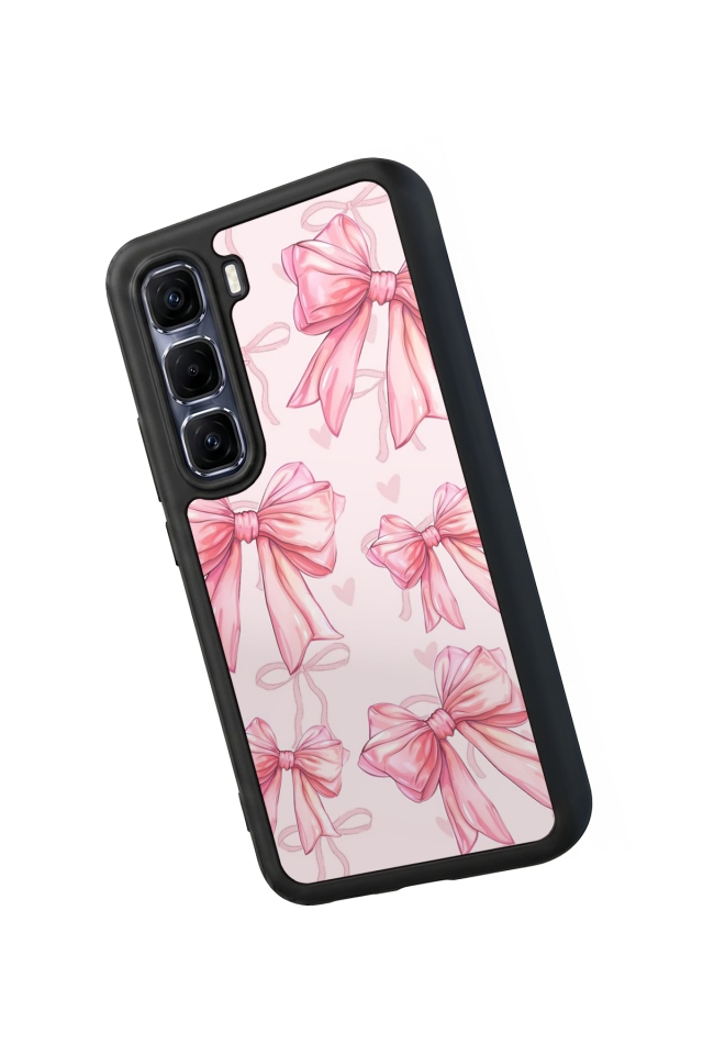 Infinix Hot 60 Pro Plus Uyumlu Kurdele Tasarımlı Glossy Premium Kılıf