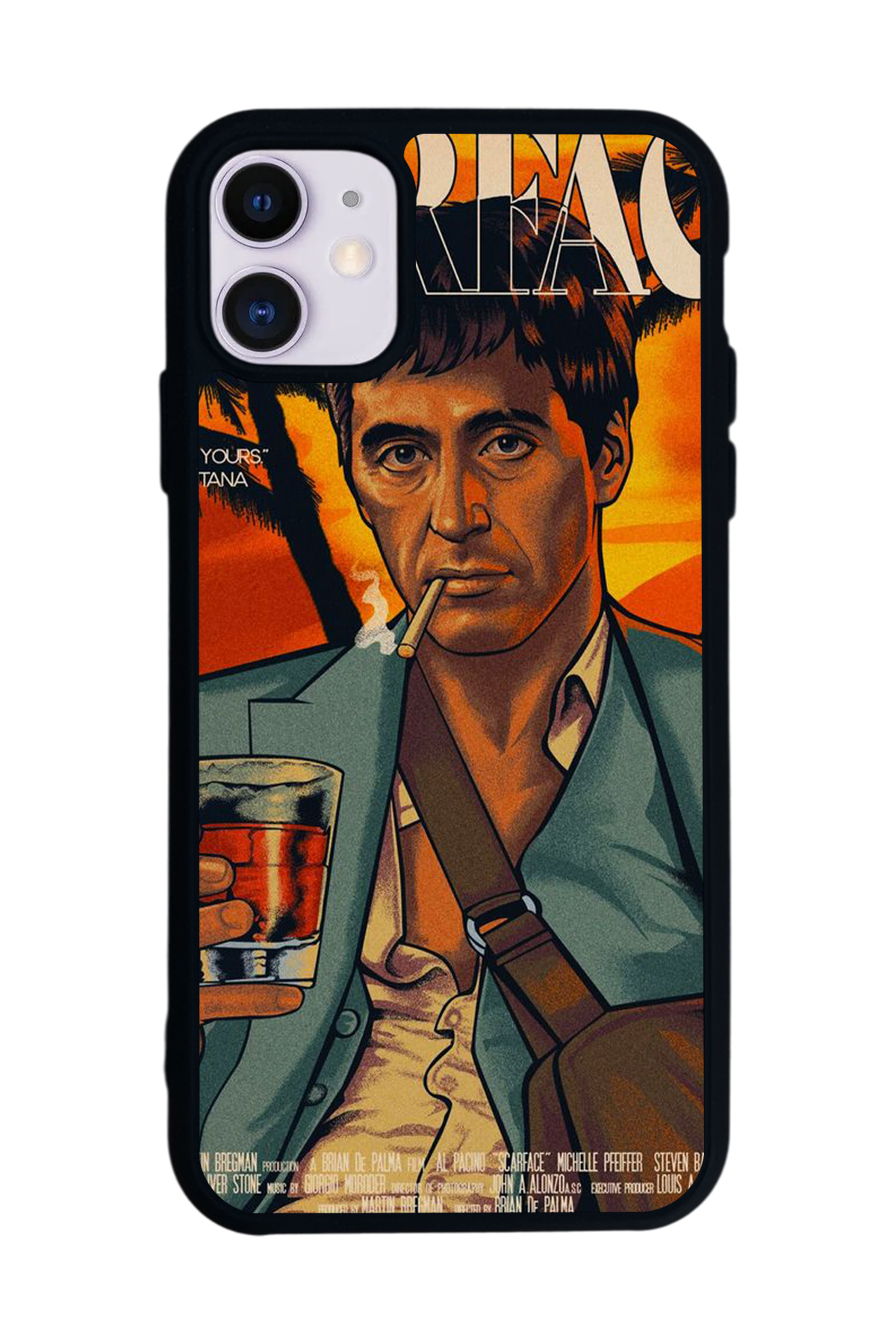 iPhone 11 Uyumlu Scarface Tasarımlı Glossy Premium Kılıf