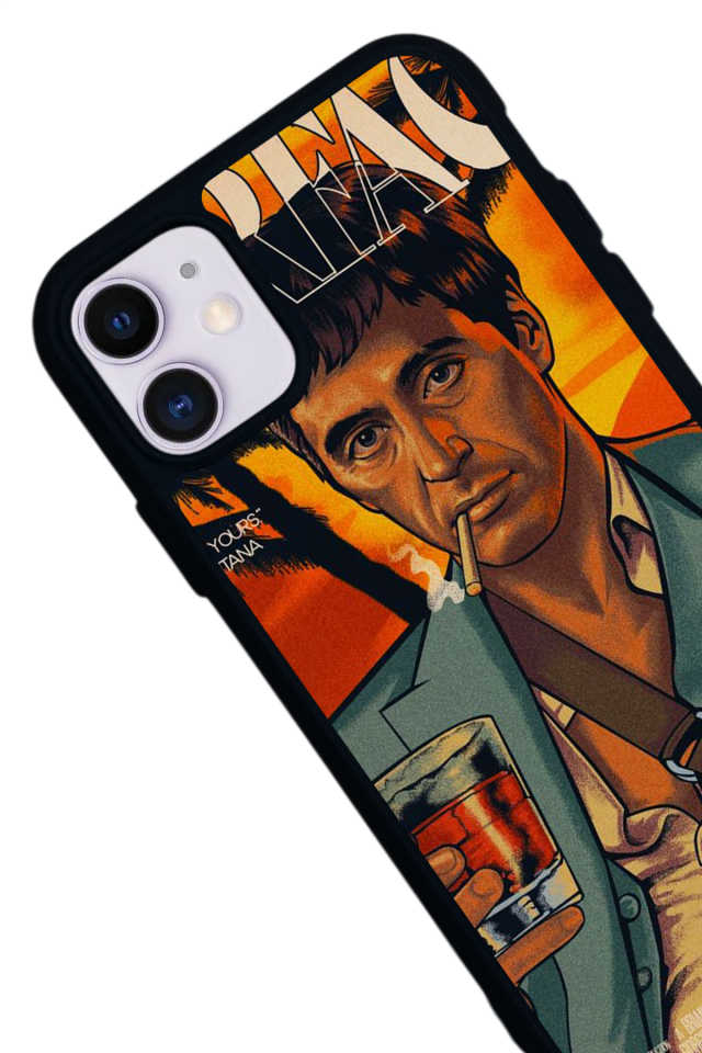 iPhone 11 Uyumlu Scarface Tasarımlı Glossy Premium Kılıf