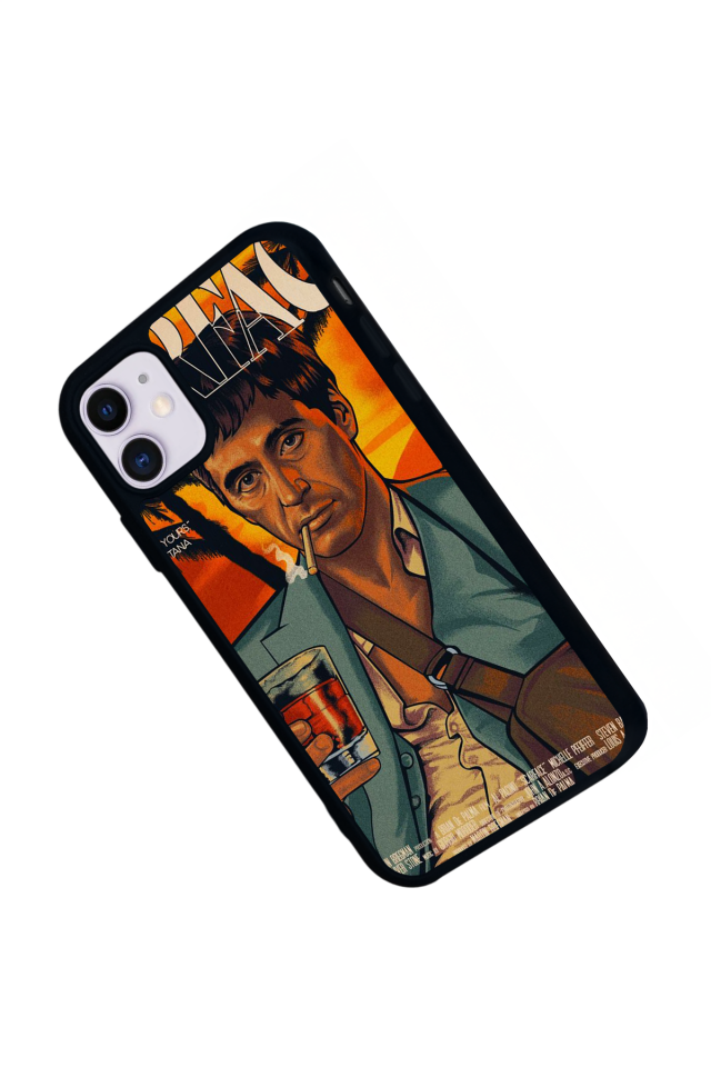 iPhone 11 Uyumlu Scarface Tasarımlı Glossy Premium Kılıf