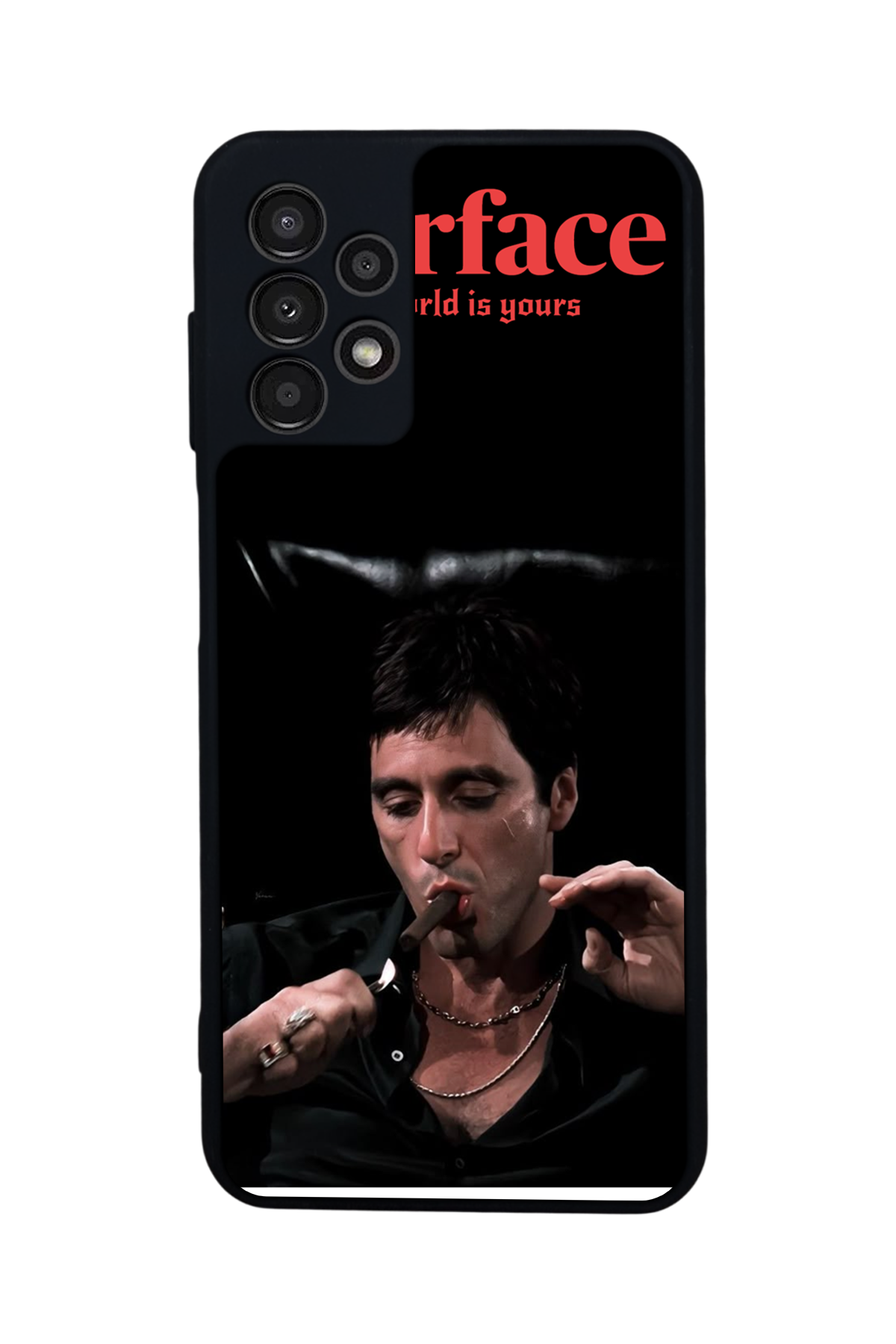 Samsung Galaxy A13 Uyumlu Scarface Tasarımlı Glossy Premium Kılıf