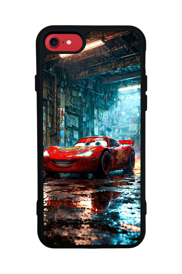iPhone SE Uyumlu Şimsek McQueen Tasarımlı Glossy Premium Kılıf