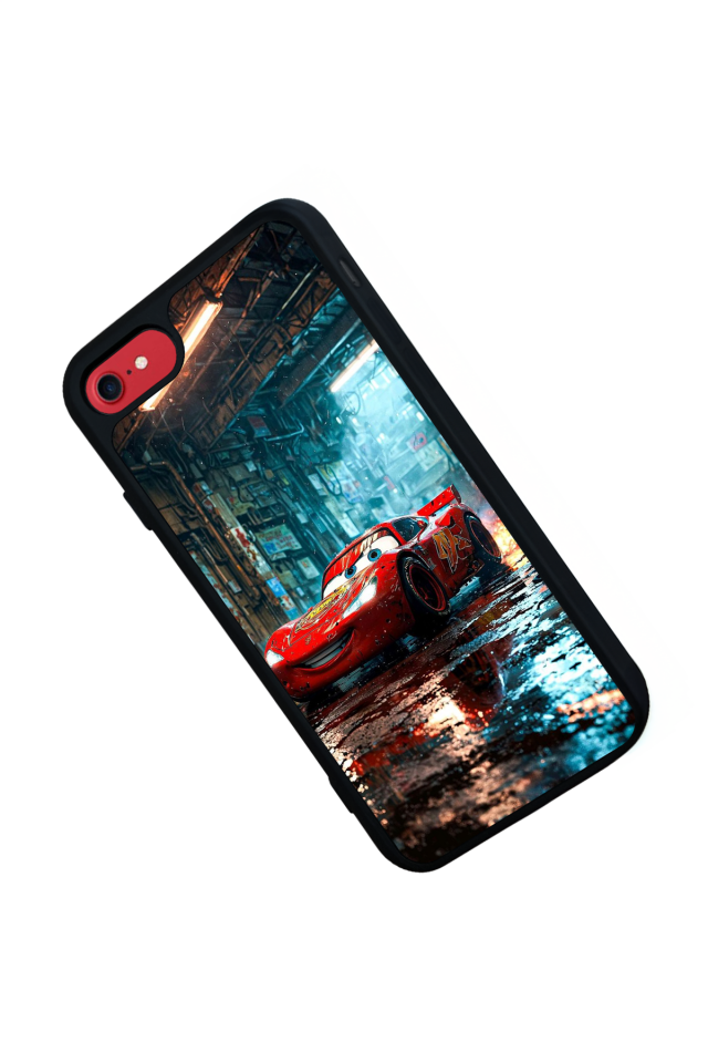 iPhone SE Uyumlu Şimsek McQueen Tasarımlı Glossy Premium Kılıf