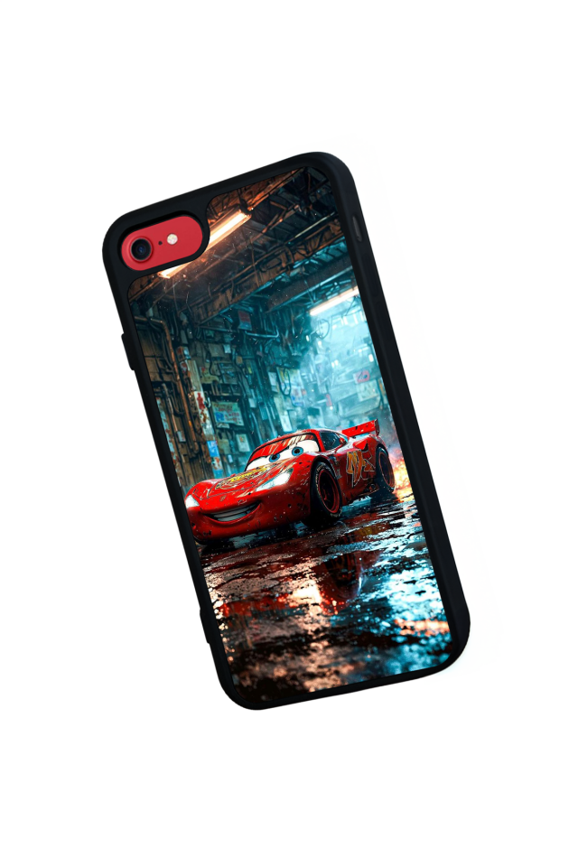 iPhone SE Uyumlu Şimsek McQueen Tasarımlı Glossy Premium Kılıf