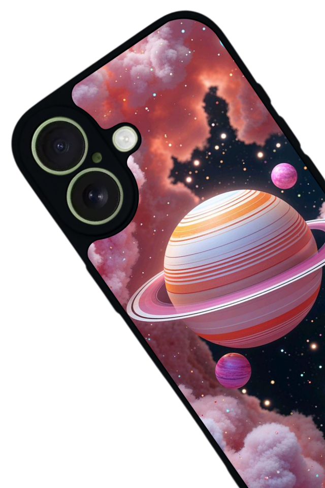 iPhone 17 Uyumlu Uzay Tasarımlı Glossy Premium Kılıf