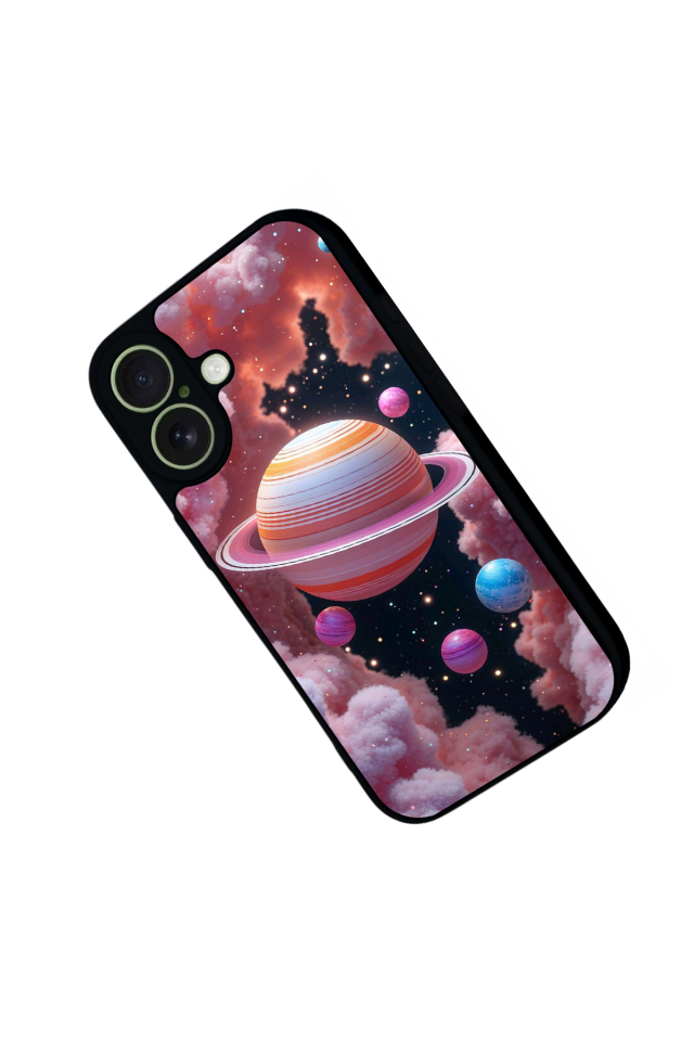 iPhone 17 Uyumlu Uzay Tasarımlı Glossy Premium Kılıf
