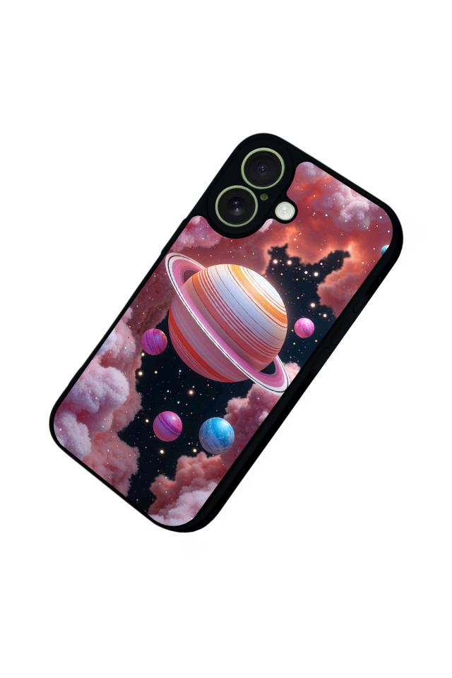 iPhone 17 Uyumlu Uzay Tasarımlı Glossy Premium Kılıf