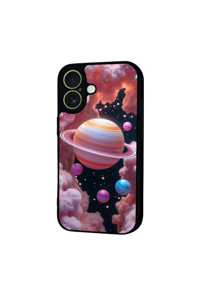 iPhone 17 Uyumlu Uzay Tasarımlı Glossy Premium Kılıf