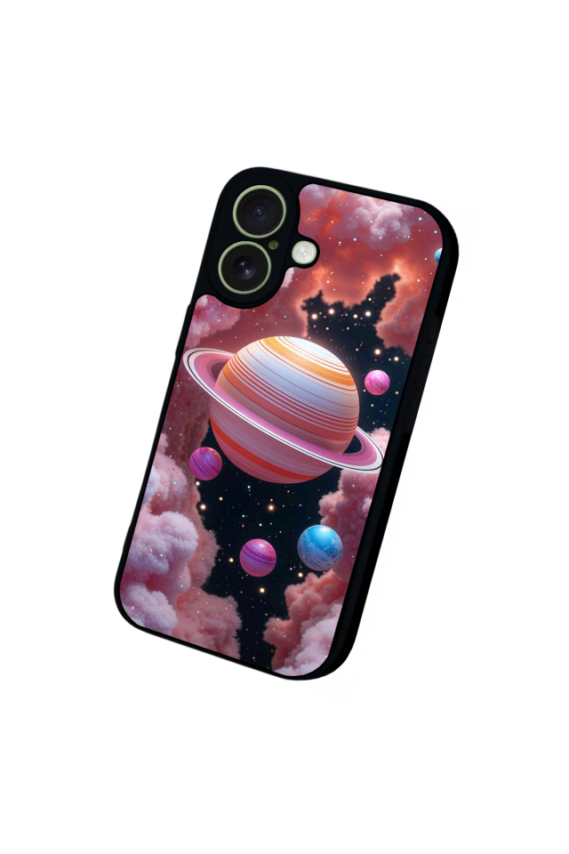iPhone 17 Uyumlu Uzay Tasarımlı Glossy Premium Kılıf
