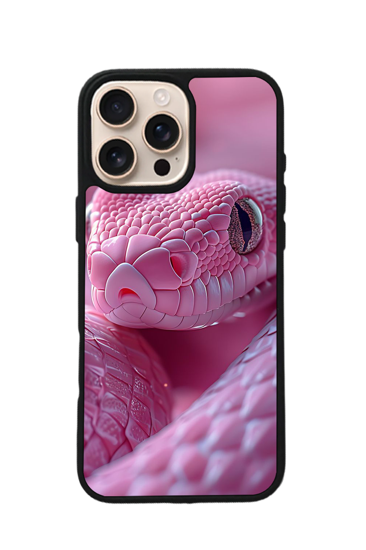 iPhone 14 Pro Uyumlu Yılan Tasarımlı Glossy Premium Kılıf