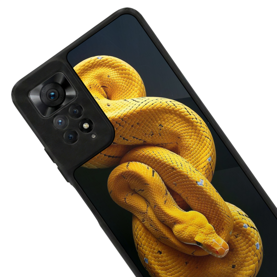 Xiaomi Redmi Note 12 Pro Uyumlu Yılan Tasarımlı Glossy Premium Kılıf