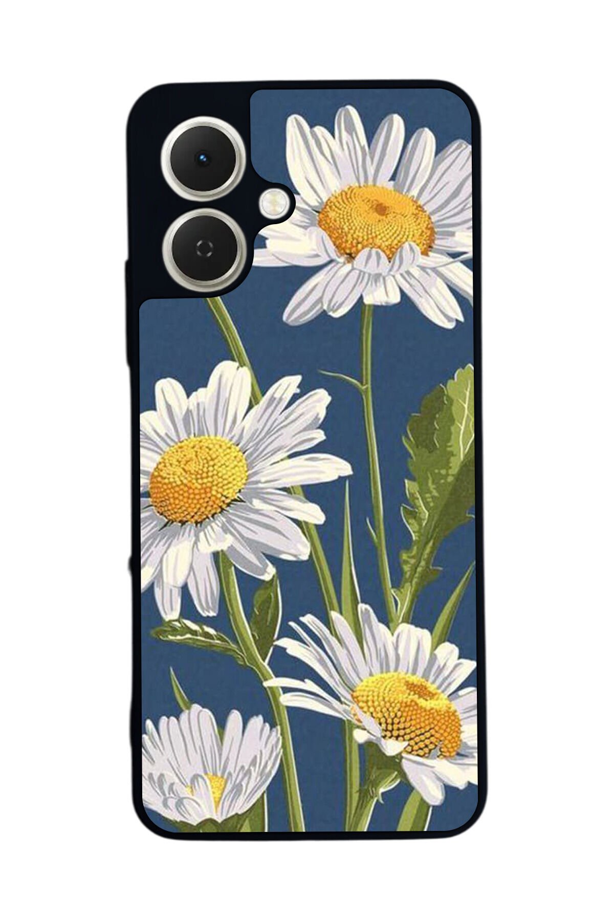 Tecno Spark GO 2 Uyumlu Papatya Tasarımlı Glossy Premium Kılıf