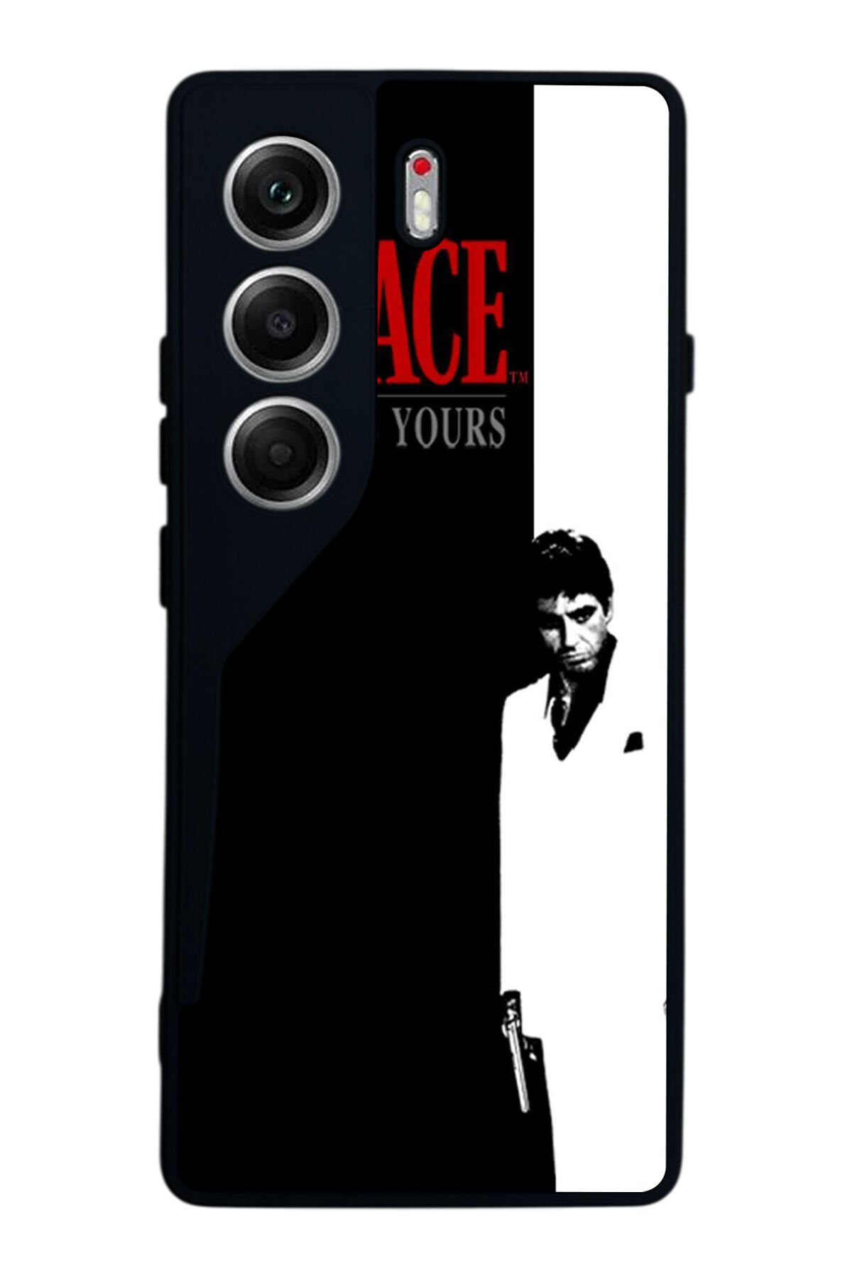 Tecno Camon 40 Uyumlu Scarface Tasarımlı Glossy Premium Kılıf