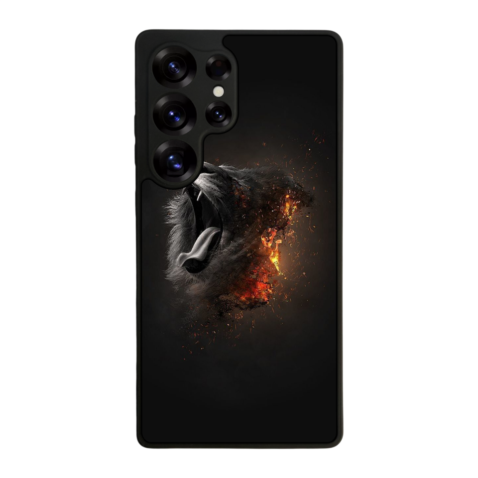 Samsung Galaxy S25 Ultra Uyumlu Aslan Tasarımlı Glossy Premium Kılıf