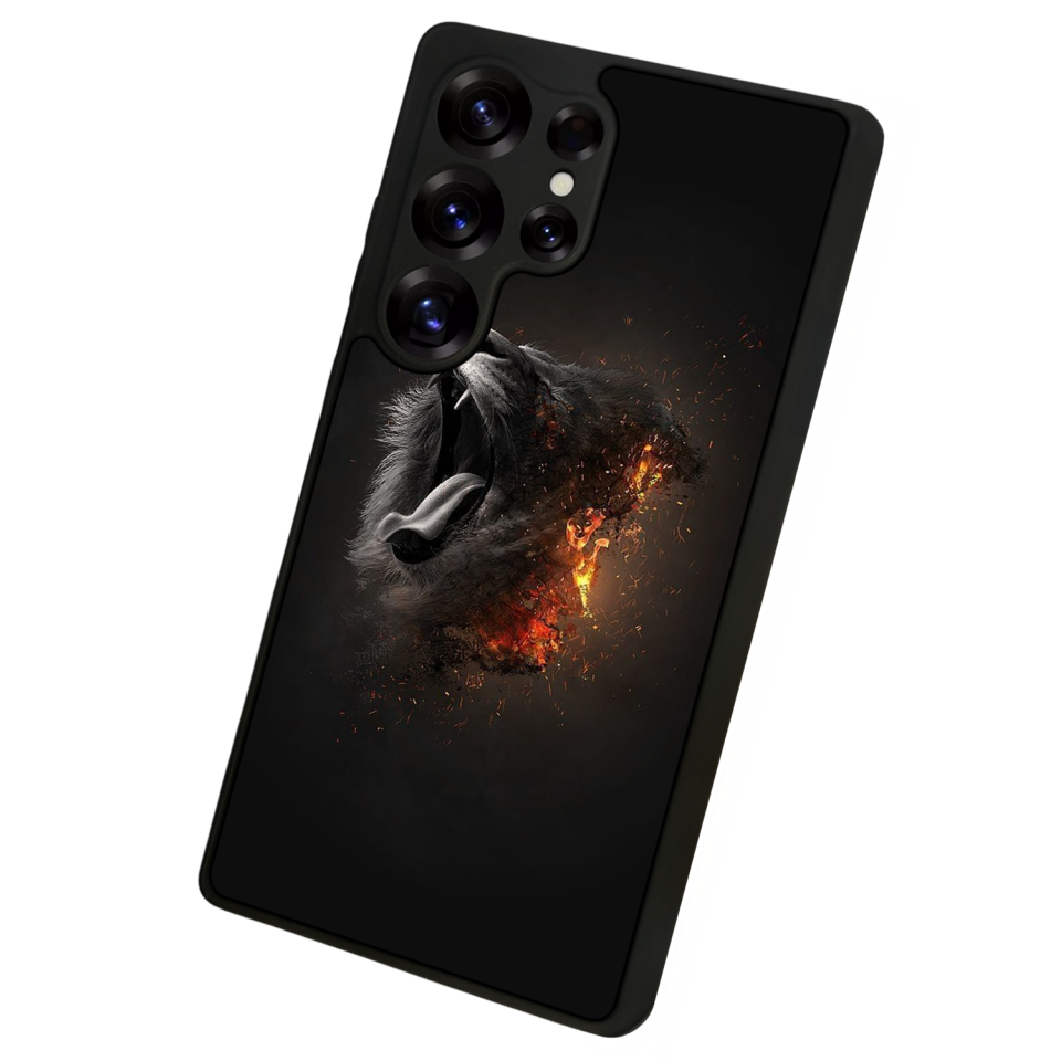 Samsung Galaxy S25 Ultra Uyumlu Aslan Tasarımlı Glossy Premium Kılıf