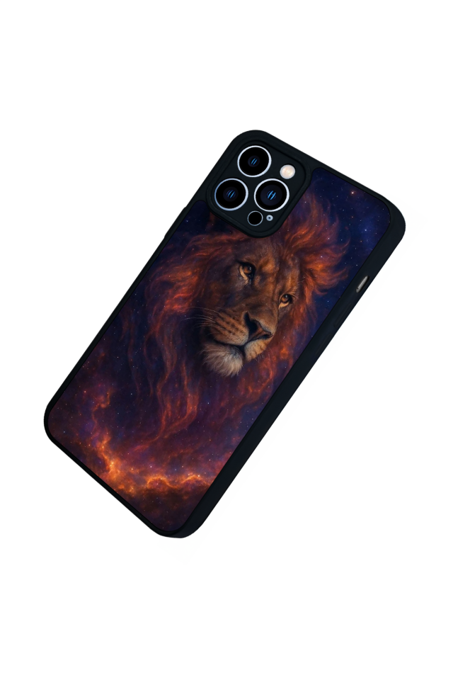 iPhone 12 Pro Max Uyumlu Aslan Tasarımlı Glossy Premium Kılıf