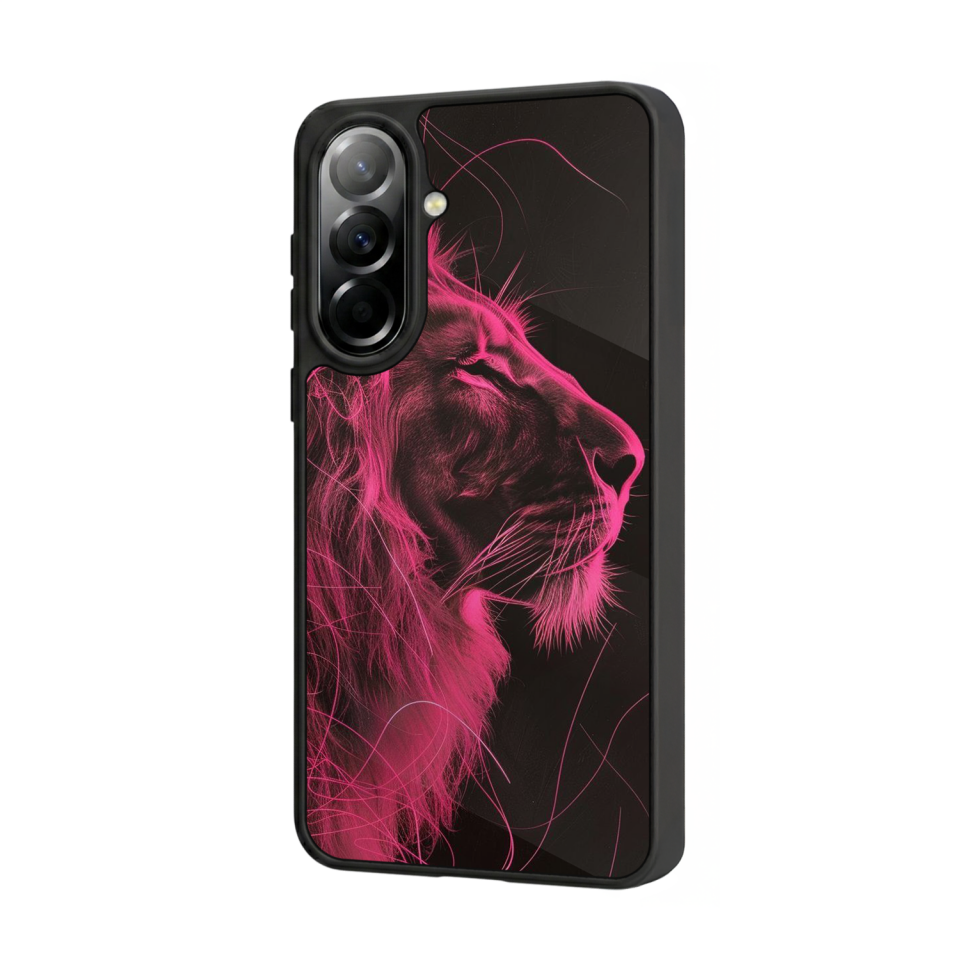 Samsung Galaxy A57 Uyumlu Aslan Tasarımlı Glossy Premium Kılıf