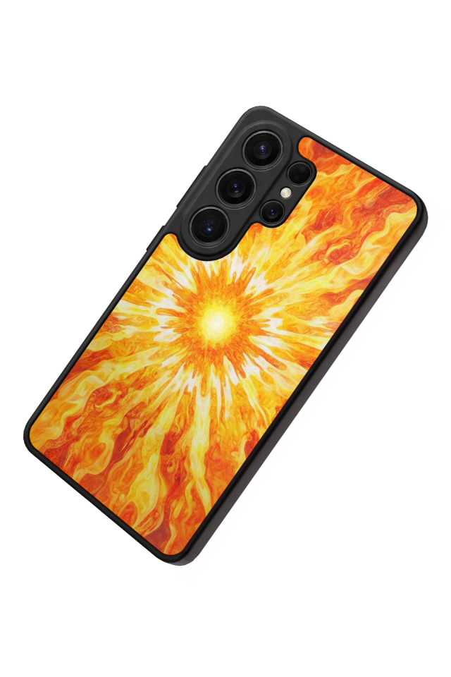 Samsung Galaxy S26 Ultra Uyumlu Güneş Tasarımlı Glossy Premium Kılıf