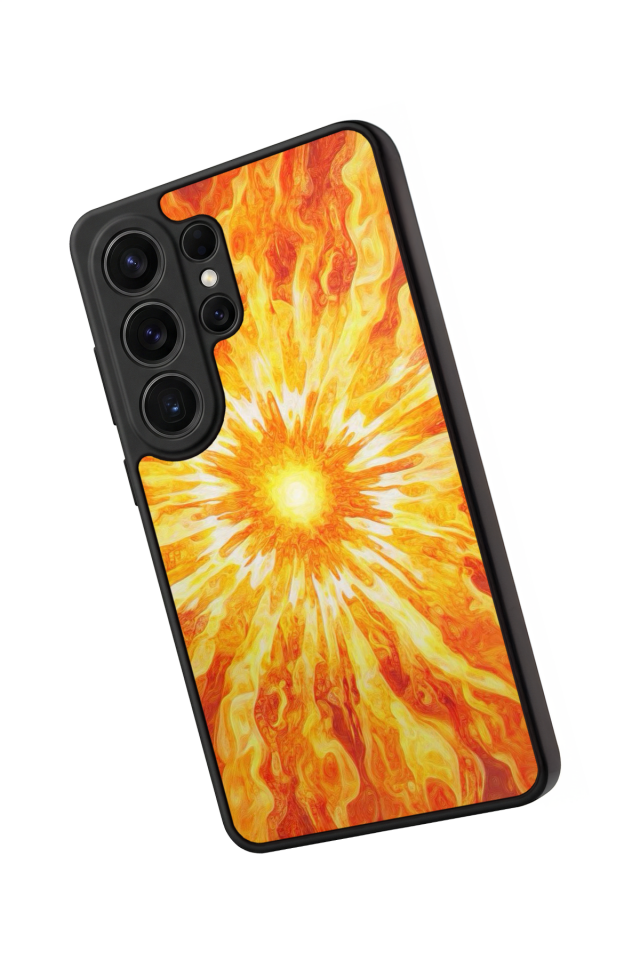 Samsung Galaxy S26 Ultra Uyumlu Güneş Tasarımlı Glossy Premium Kılıf