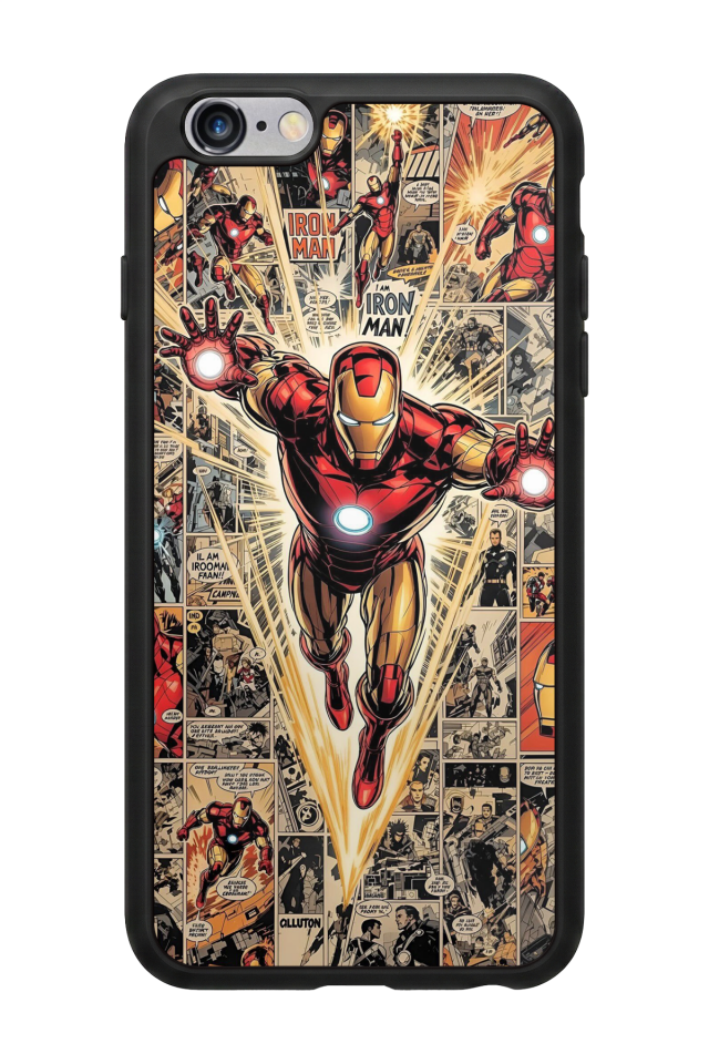 iPhone 6 Plus Uyumlu  Iron Man ( Demir Adam ) Tasarımlı Glossy Premium Kılıf