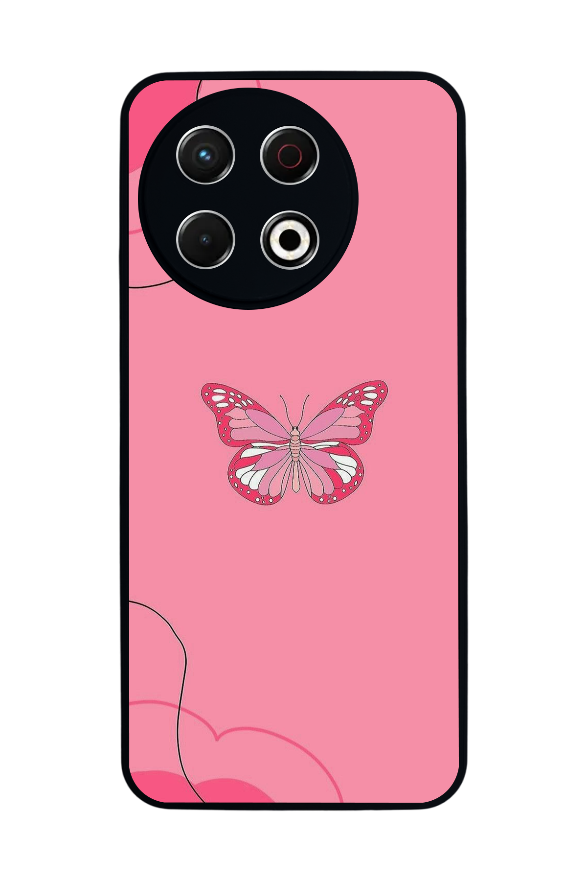 Tecno Spark 30 Pro Uyumlu Kelebek Tasarımlı Glossy Premium Kılıf