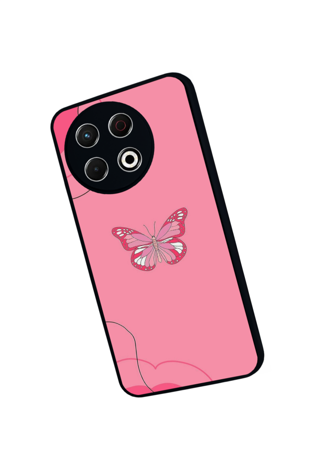 Tecno Spark 30 Pro Uyumlu Kelebek Tasarımlı Glossy Premium Kılıf