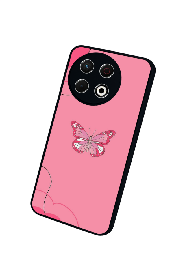 Tecno Spark 30 Pro Uyumlu Kelebek Tasarımlı Glossy Premium Kılıf