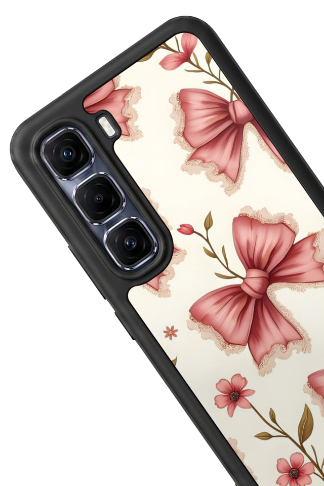 Infinix Hot 60 Pro Plus Uyumlu Kurdele Tasarımlı Glossy Premium Kılıf