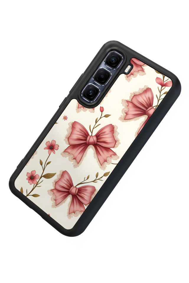 Infinix Hot 60 Pro Plus Uyumlu Kurdele Tasarımlı Glossy Premium Kılıf
