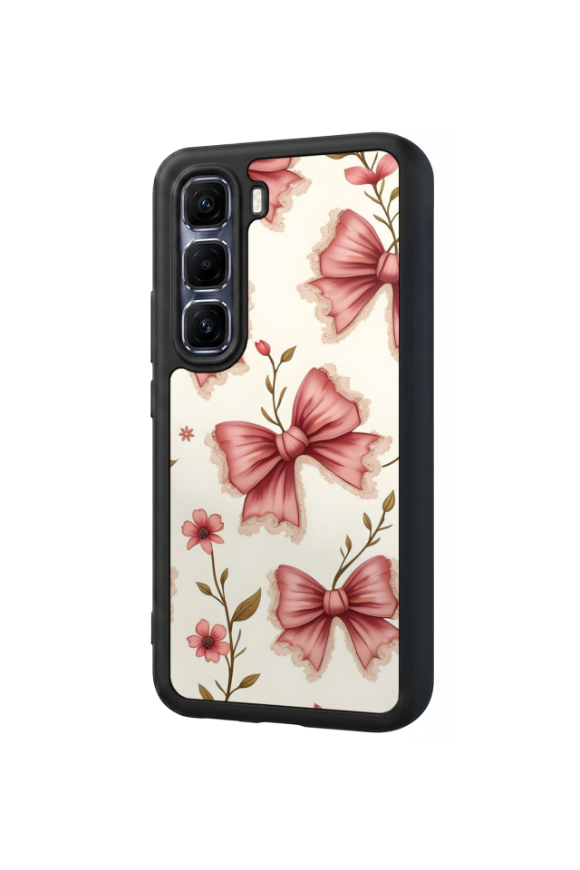 Infinix Hot 60 Pro Plus Uyumlu Kurdele Tasarımlı Glossy Premium Kılıf