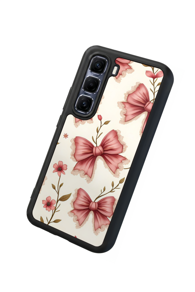 Infinix Hot 60 Pro Plus Uyumlu Kurdele Tasarımlı Glossy Premium Kılıf