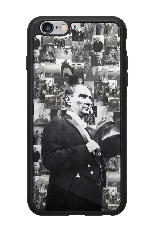 iPhone 6s Plus Uyumlu Mustafa Kemal Ataturk Tasarımlı Glossy Premium Kılıf