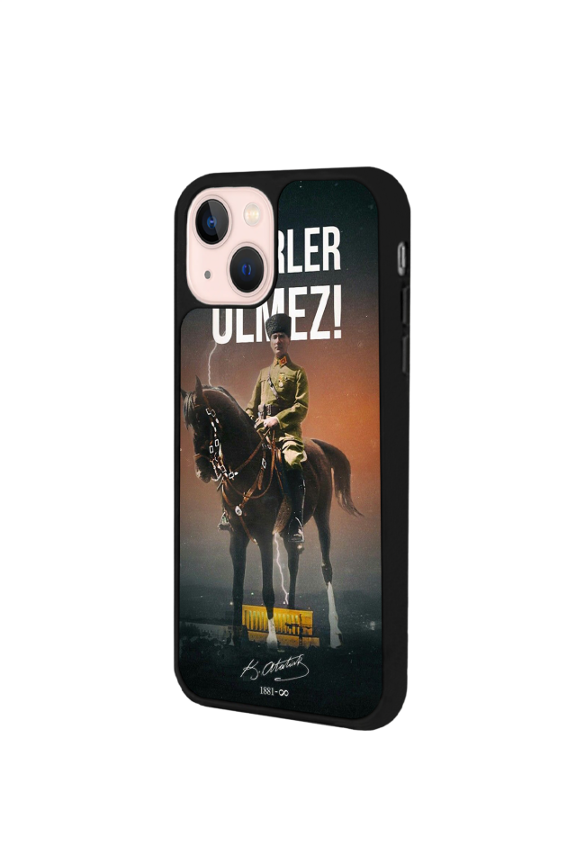 iPhone 15 Plus Uyumlu Mustafa Kemal Ataturk Tasarımlı Glossy Premium Kılıf