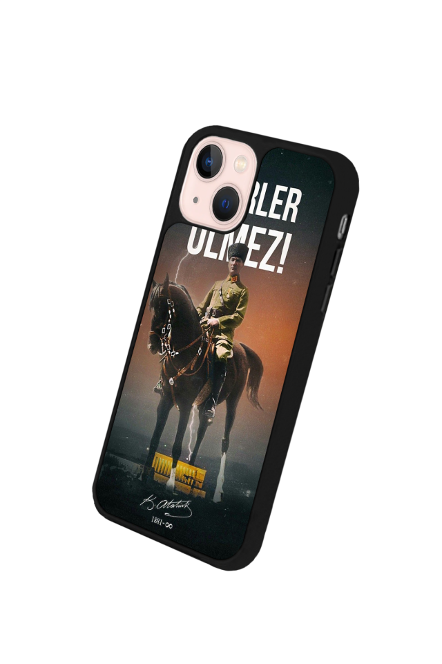 iPhone 15 Plus Uyumlu Mustafa Kemal Ataturk Tasarımlı Glossy Premium Kılıf