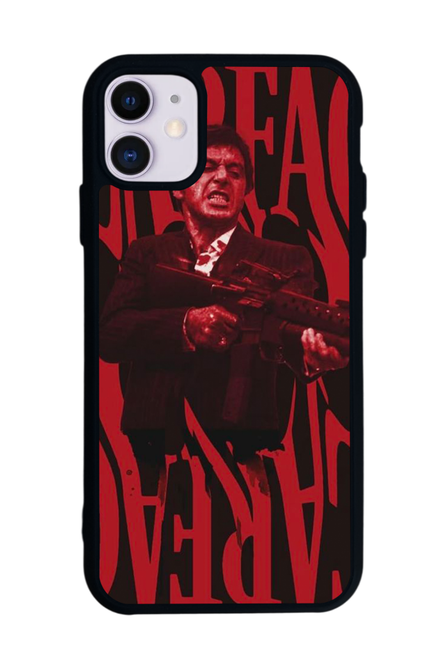 iPhone 11 Uyumlu Scarface Tasarımlı Glossy Premium Kılıf