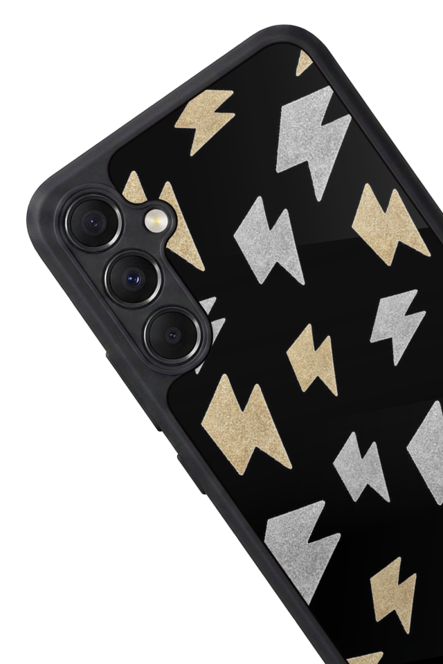 Samsung Galaxy M34 Uyumlu Simsek Tasarımlı Glossy Premium Kılıf