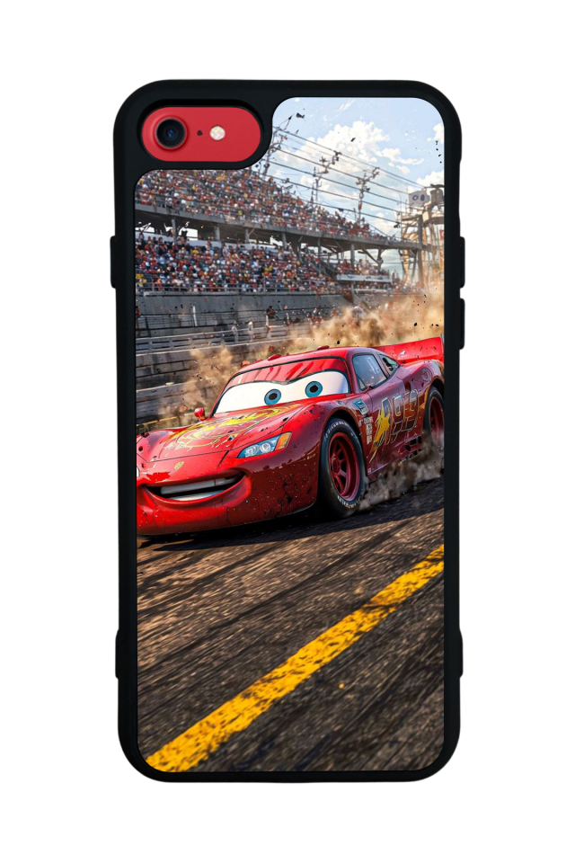 iPhone SE Uyumlu Şimsek McQueen Tasarımlı Glossy Premium Kılıf