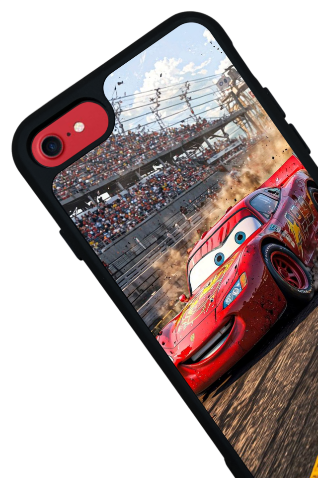 iPhone SE Uyumlu Şimsek McQueen Tasarımlı Glossy Premium Kılıf