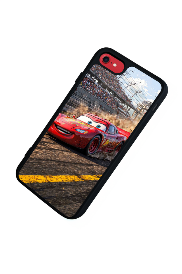 iPhone SE Uyumlu Şimsek McQueen Tasarımlı Glossy Premium Kılıf