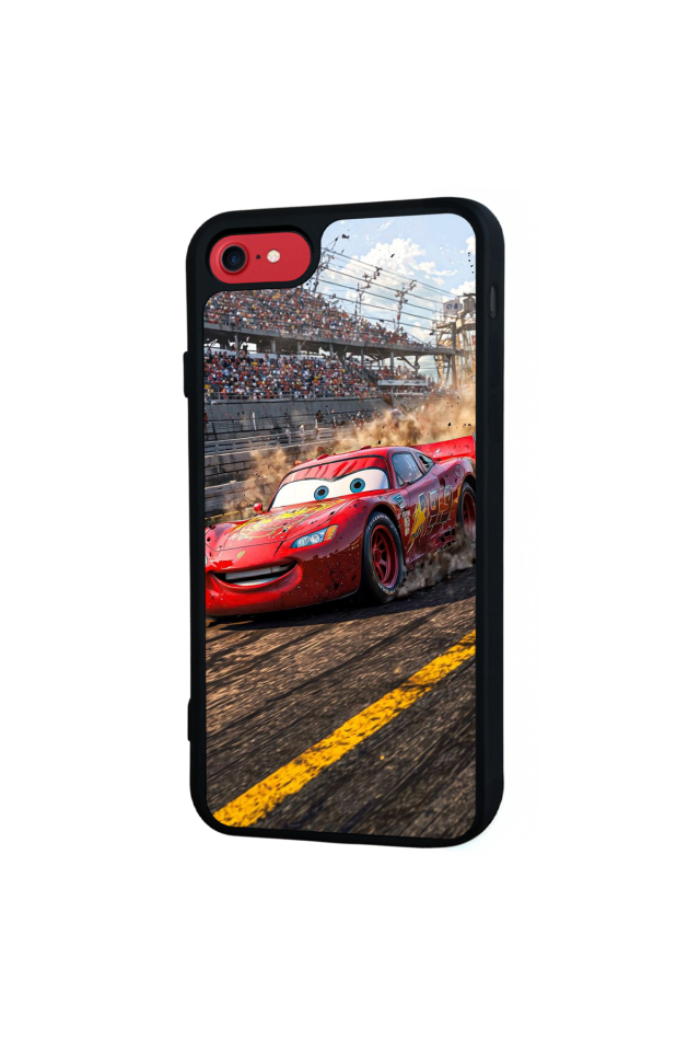 iPhone SE Uyumlu Şimsek McQueen Tasarımlı Glossy Premium Kılıf