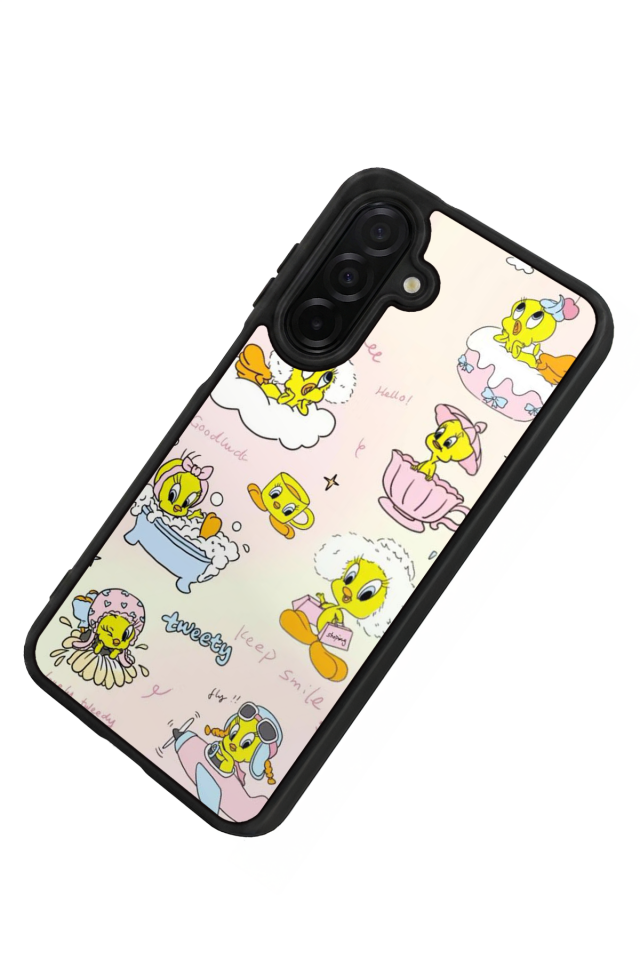 Samsung Galaxy A56 Uyumlu Tweety Tasarımlı Glossy Premium Kılıf